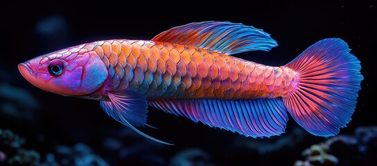 Sticker - Vibrant Paradise Fish with Colorful Scales