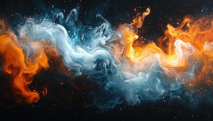 Poster - Abstract Fire and Ice