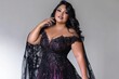 © Michael - Glamorous plus size model in an elegant evening gown.