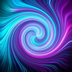 Wall Mural - hologram background, with purple and turquoise waves and spiral effect