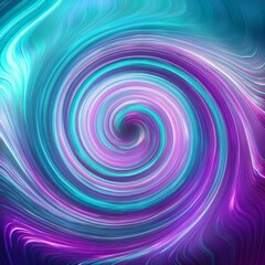 Wall Mural - hologram background, with purple and turquoise waves and spiral effect