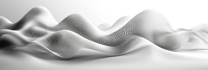 Poster - Abstract 3D Wave of Connected Dots