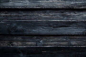 Wall Mural - Textured Black Wooden Plank Background for Design and Decor