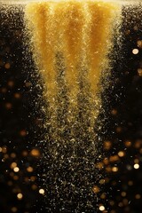 Canvas Print - Golden sparkle explosion on dark background