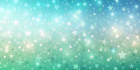 Wall Mural - pastel blue and green wallpaper with gradient design and subtle sparkles resembling stars