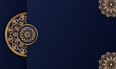 Wall Mural - Luxury mandala background with golden color. - Vector.