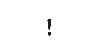 Exclamation mark punctuation isolated on a white background