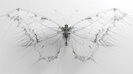  Continuous Line Butterfly Art. Outline Single Art Butterfly

