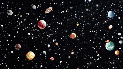 Wall Mural - shimmering glow of celestial bodies in space