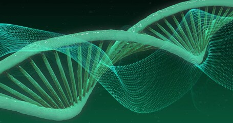 Poster - DNA strand and binary coding, scientific data processing