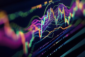 Poster - Abstract Stock Market Chart Visualization