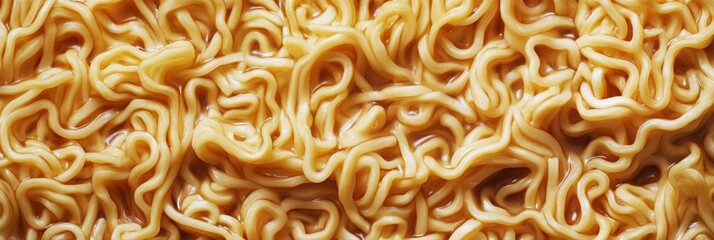 Close Up View of Deliciously Cooked Ramen Noodles Featuring a Curly and Appealing Texture