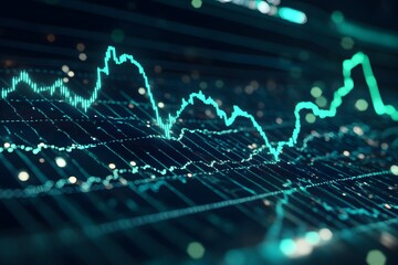 Poster - Fluctuating Stock Market Graph