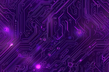 Purple Circuit Board Background