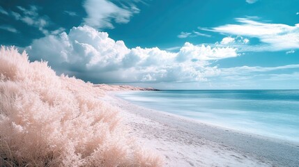 Infrared photography of beach