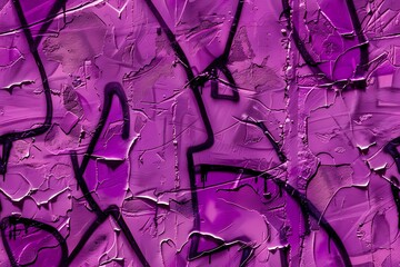 Poster - Abstract Purple Graffiti Art