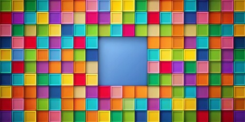 Wall Mural - Modern geometric background with colorful squares