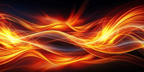 Wall Mural - Dynamic abstract background with vibrant fiery lines