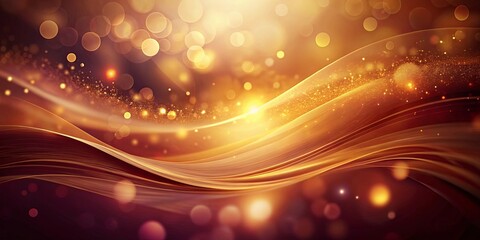 Wall Mural - Elegant warm abstract background with amber and burgundy hues and soft focus lights