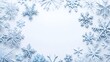 © pkproject - Frozen Snowflake Patterns in Minimalist Winter Wonderland Background