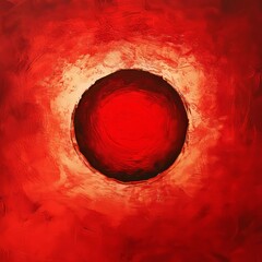 Wall Mural - Red Abstract Circle with Textured Background.