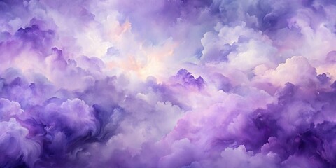 Wall Mural - Abstract background with lavender and stone gray brush strokes merging with twilight clouds