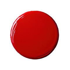 Poster - A red circle with a red lip stain on it