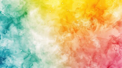 Poster - A colorful background with a rainbow of colors. The background is a mix of blue, yellow, and red