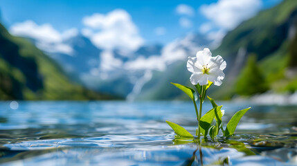 Sticker - flowers in the mountains