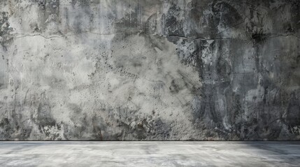 Sticker - Gray concrete texture on loft-style wall.