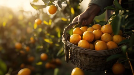 Poster - Orange Harvest Basket