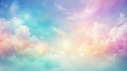 Wall Mural - Soothing abstract wallpaper with pastel colors in a dreamy gradient