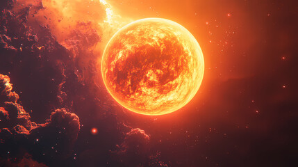 Wall Mural - sun in space