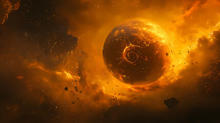 Wall Mural - planet in space