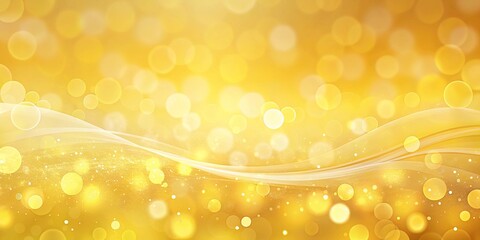 Wall Mural - Yellow gradients background with soft bokeh and wave-like textures, perfect for a bright and calming design