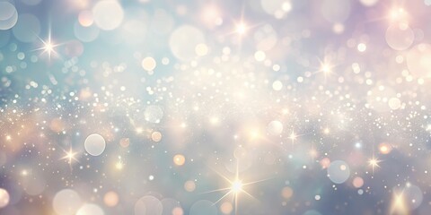 Wall Mural - Dreamy misty wallpaper with soft hues, delicate dots, and sparkles