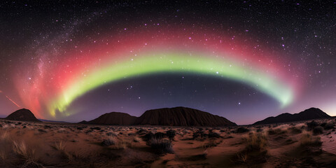 Aurora Australis (Southern Lights) Illuminating the Night Sky | Stunning Natural Light Display in the Southern Hemisphere