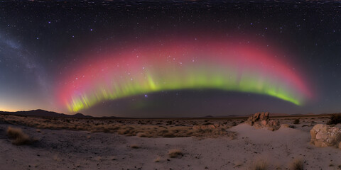 Aurora Australis (Southern Lights) Illuminating the Night Sky | Stunning Natural Light Display in the Southern Hemisphere