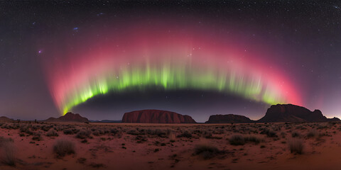 Wall Mural - Aurora Australis (Southern Lights) Illuminating the Night Sky | Stunning Natural Light Display in the Southern Hemisphere