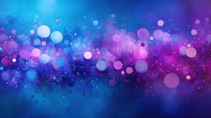 Poster - Cosmic acrylic and oil paint background with deep blues and purples, New Year's celebration theme with starbursts