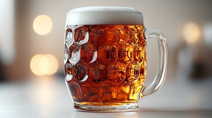 Wall Mural - a glass mug of beer. 