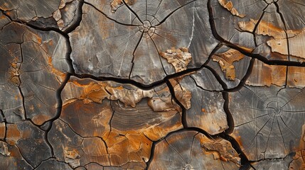 Sticker - Artistic texture of fallen wood for desktop background.