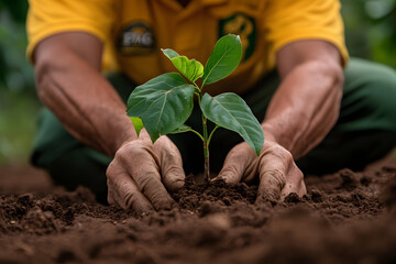 Hand Planting a Tree | Symbol of Growth, Sustainability, and Environmental Conservation