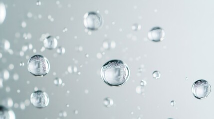 Poster - Abstract Close-Up of Water Droplets on Glass Surface