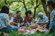© Marharyta Tsapenko - Group of diverse friends having a picnic