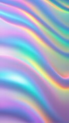 Wall Mural - Abstract wavy pattern with iridescent colors creating a fluid, dreamy effect.