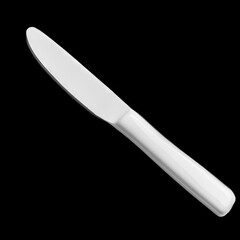 metal cutlery knife, on transparent background, photo