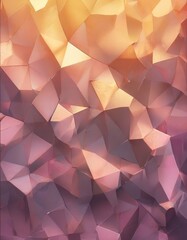 Wall Mural - a digital illustration of a geometric pattern composed of numerous triangular shapes in various shades of pink, orange, and yellow, creating a visually striking and abstract design.