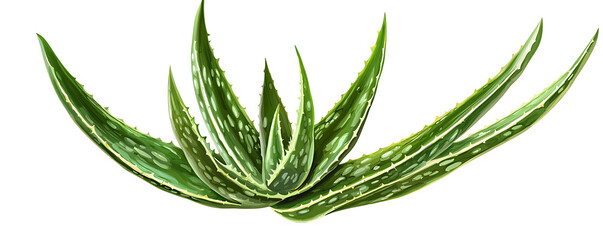 Wall Mural - Aloe vera isolated on white background