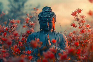 Buddha statue symbolizing peace and spirituality